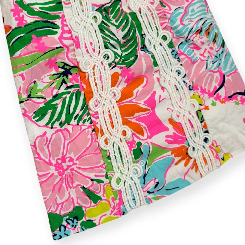 Lilly Pulitzer Target 20th Anniversary Floral Soutache Shift Dress 2T Pink Green